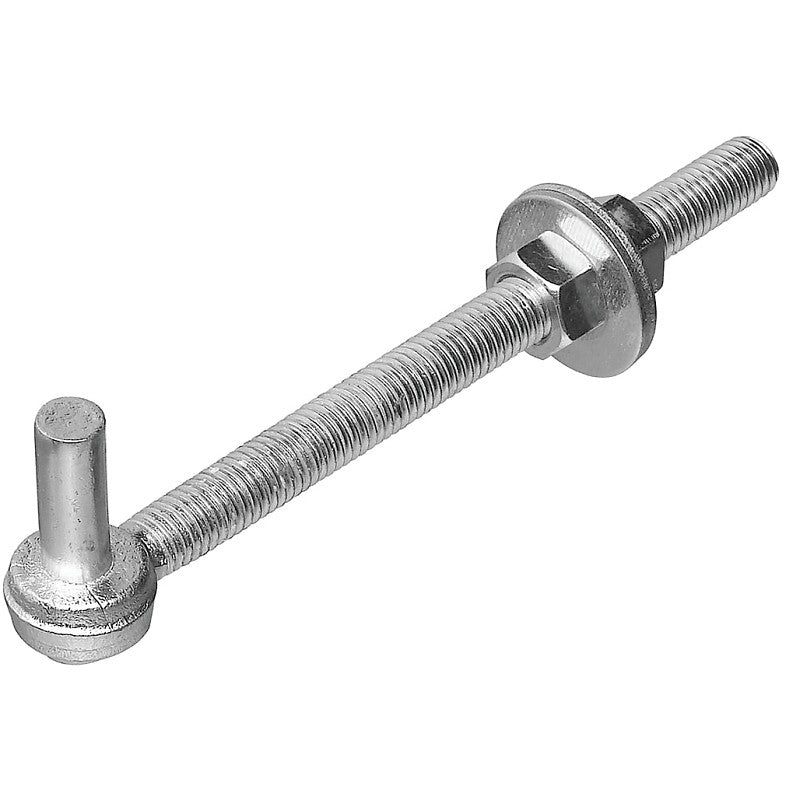 National Hardware N130-559 Full Threaded Bolt Hook, 6 in L, Steel, Zinc-Plated