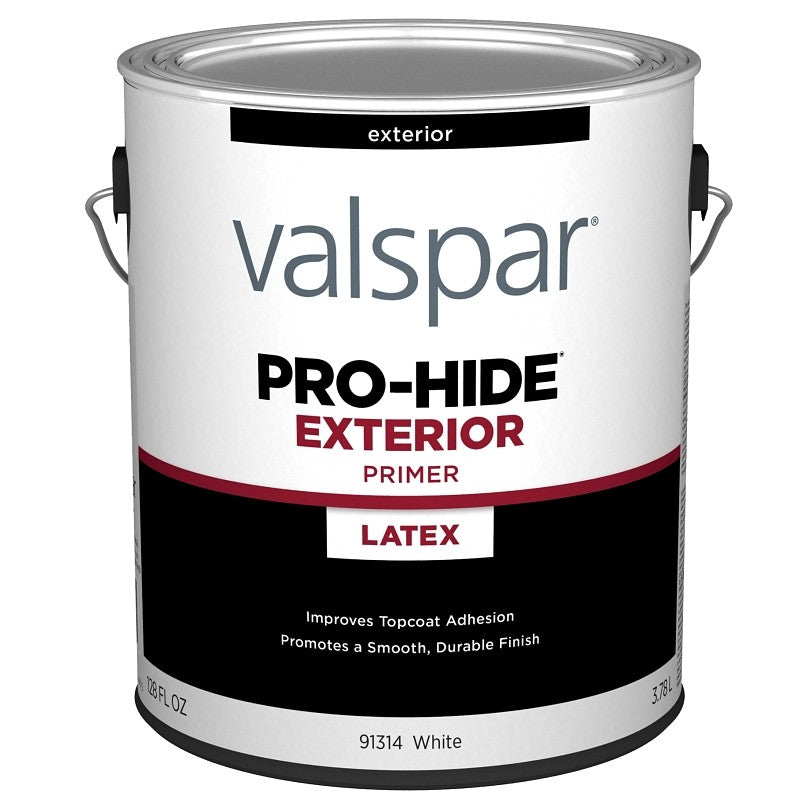 Valspar PRO-HIDE 91314 Series 028.0091314.007 Exterior Primer, White, 1 gal, Metal Pail (Pack of 4)