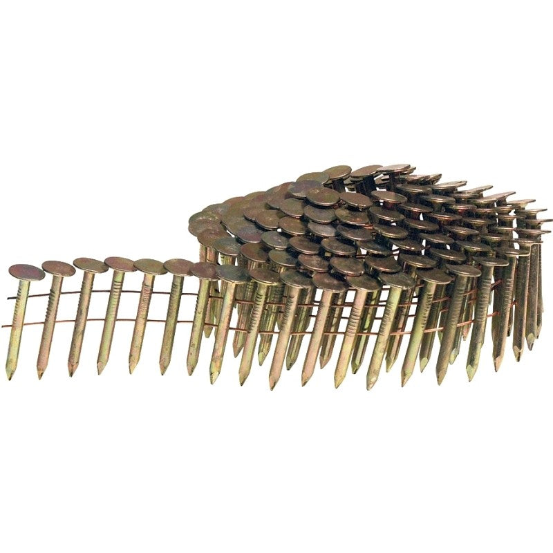 Senco M003104 Roofing Nail, 1-1/4 in L, Galvanized Steel, Full Round Head, Smooth Shank