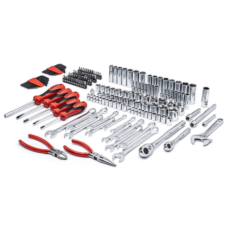 Crescent CTK180 Professional Tool Set, 180-Piece, Alloy Steel, Polished Chrome