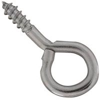 Large Eye Screw Eyes 1-5/8 Inch #8 Zinc Plated Steel 8 Pack (POS)