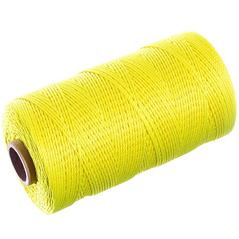 Baron 10820 Mason Line, #18 Dia, 1000 ft L, 13 lb Working Load, Polypropylene, Yellow