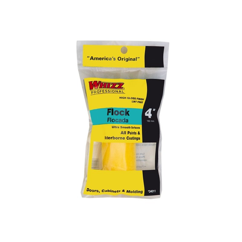 Whizz 34011 Roller Cover, 4 in L, Flock Cover