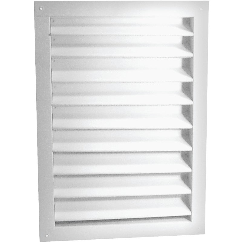 Master Flow DA1824W Dual Louver, 26-3/8 in L, 20-1/2 in W, Aluminum, White