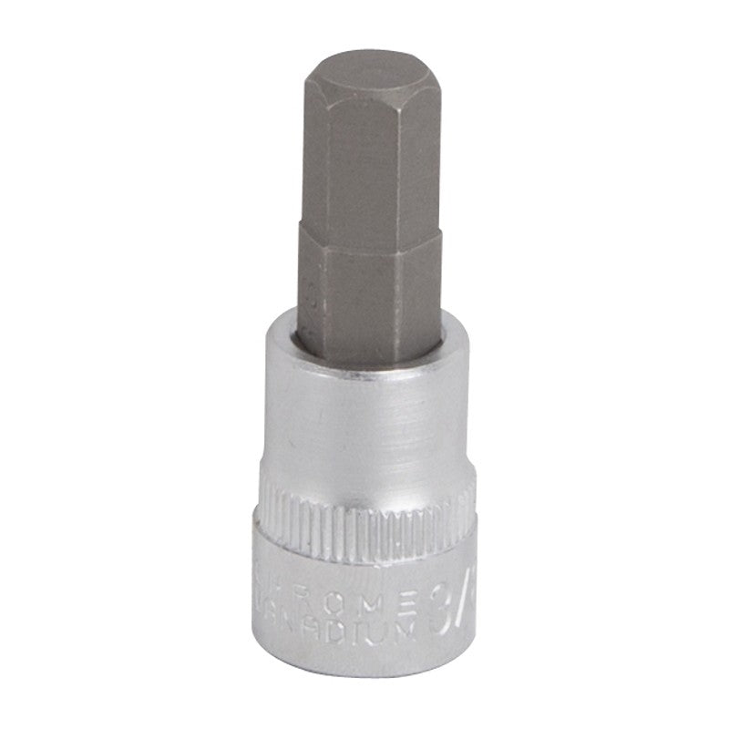 Vulcan 3506008922 Fractional Hex Bit Socket, 3/8 in Tip, 3/8 in Drive, Chrome, 1-7/8 in OAL