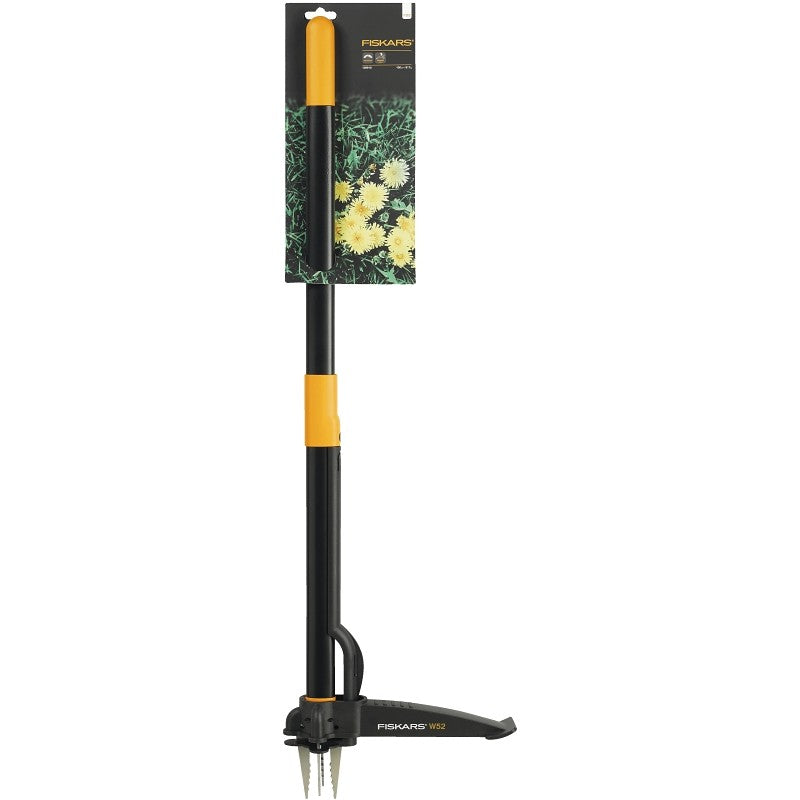 Fiskars 78806935C Triple-Claw Weeder, Stainless Steel Blade, Aluminum Handle, 39 in L Handle