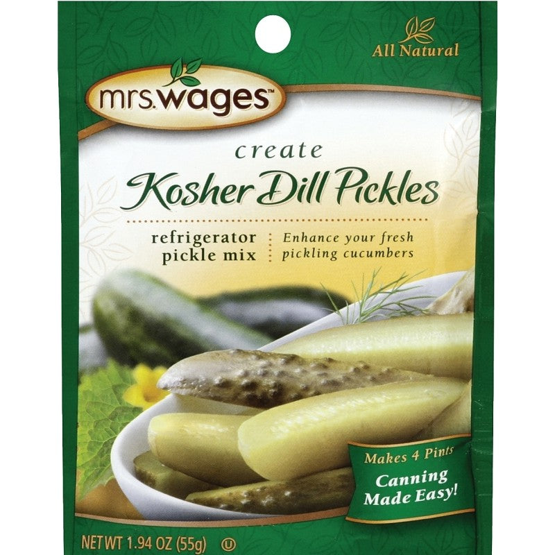 Mrs. Wages W626-DG425 Refrigerator Pickle Mix, 1.94 oz Pouch (Pack of 12)