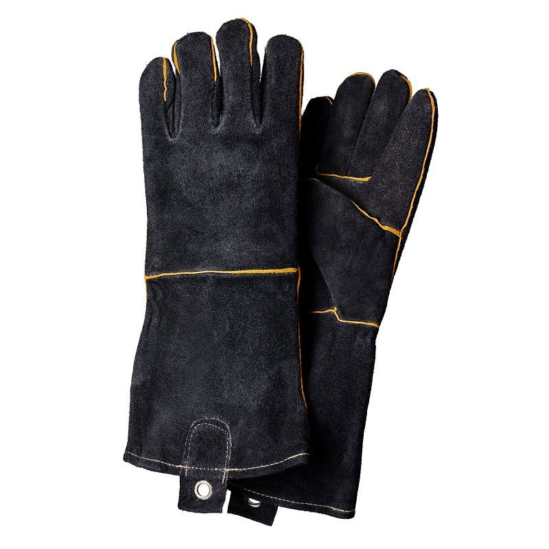 Mr. BAR-B-Q 40113X BBQ Gloves, XL, Leather, Black