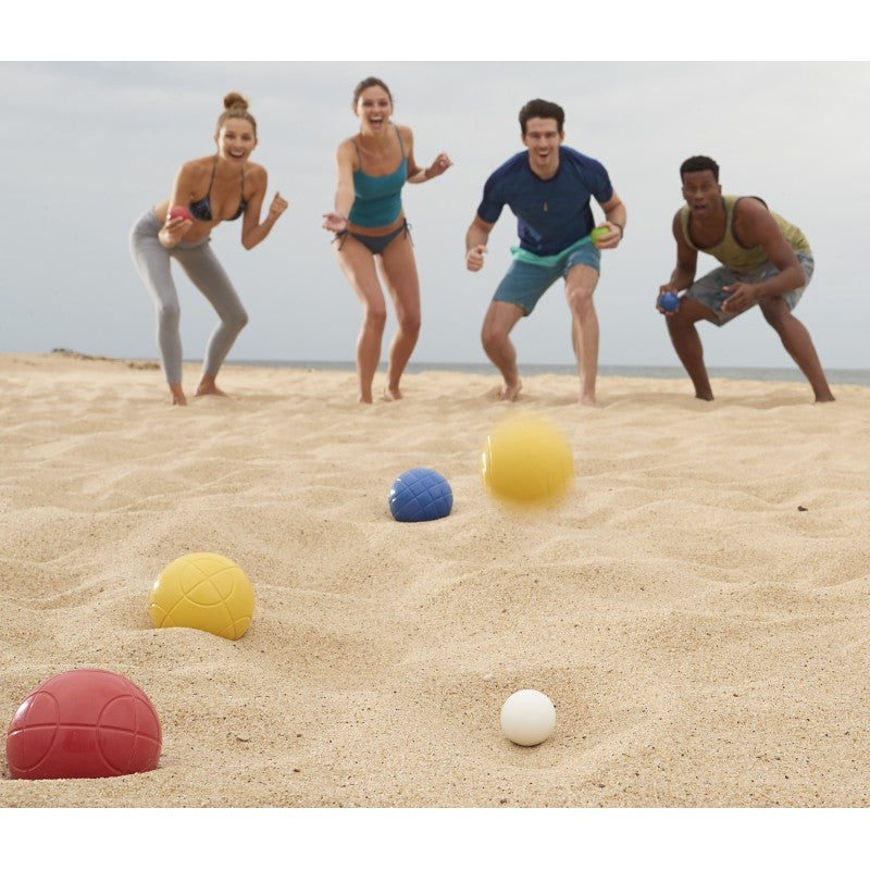 Franklin Sports 50110 Starter Bocce Set, 90 mm Dia, Polyethylene, Green/Red/Yellow