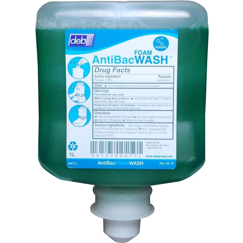 North American Paper ANT1L Hand Soap, Creamy Foam, Green, Pleasant, 1 L