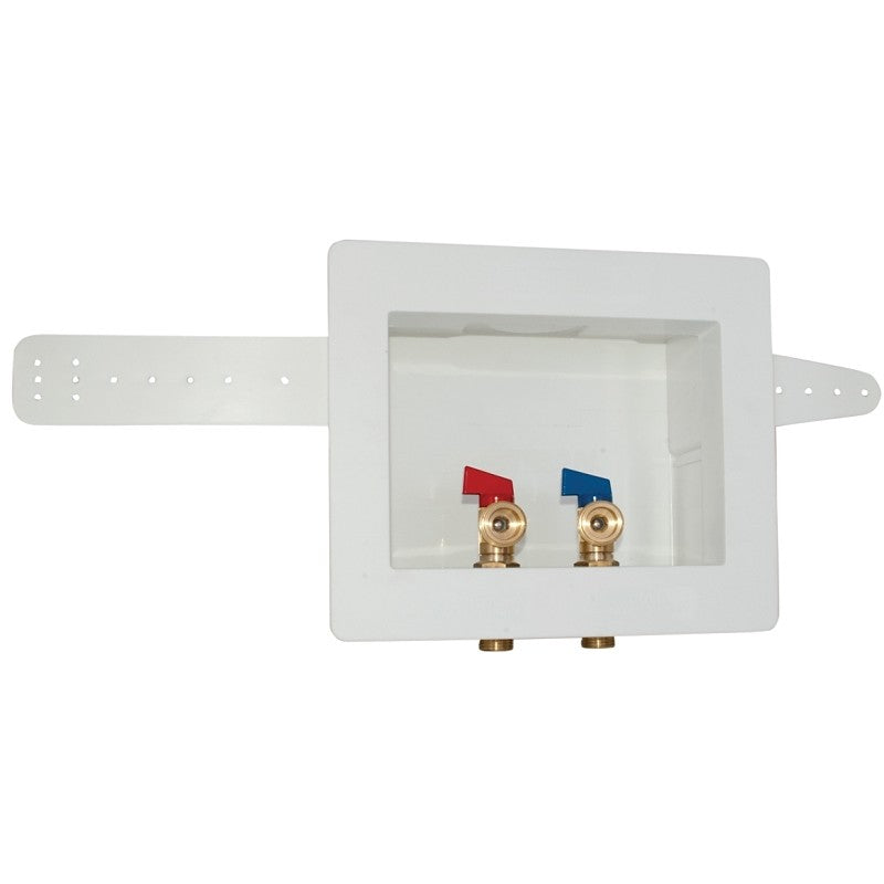 Eastman 60243 Washing Machine Outlet Box, 1/2, 3/4 in, Brass