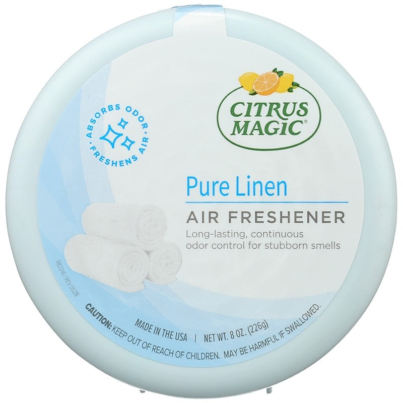 Citrus Magic 616472871 Air Freshener, 8 oz, Pure Linen, 350 sq-ft Coverage Area, Water, Vegetable Derived Emulsifiers (Pack of 6)