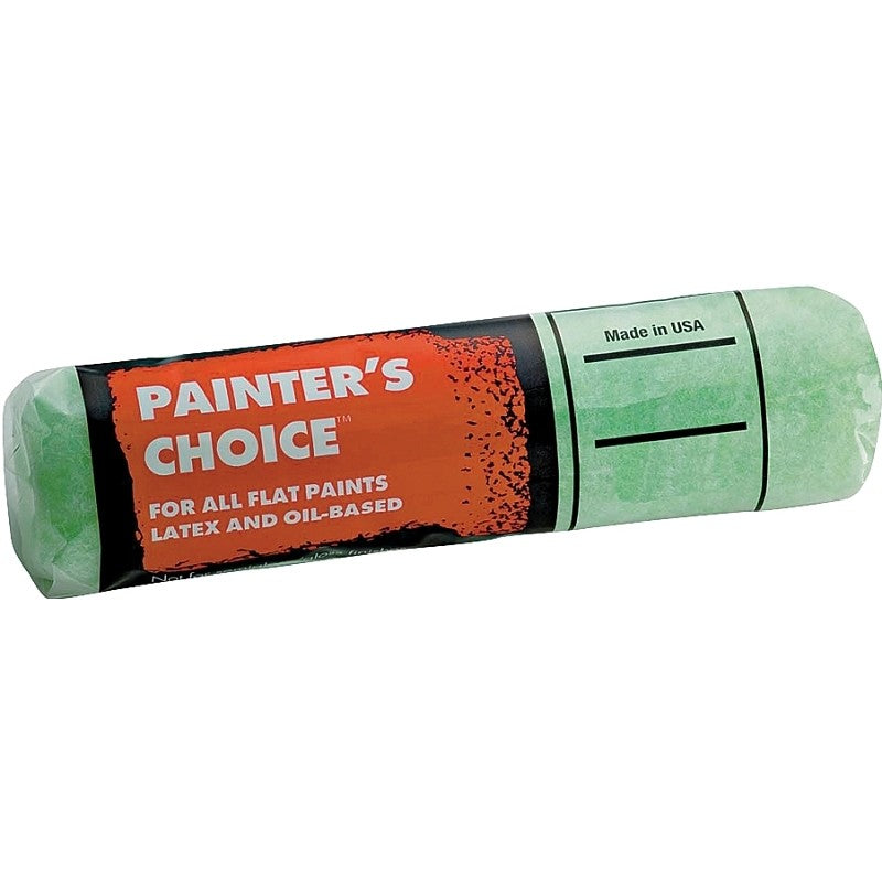 Wooster R276-9 Roller Cover, 1/2 in Thick Nap, 9 in L, Fabric Cover, Mint Green