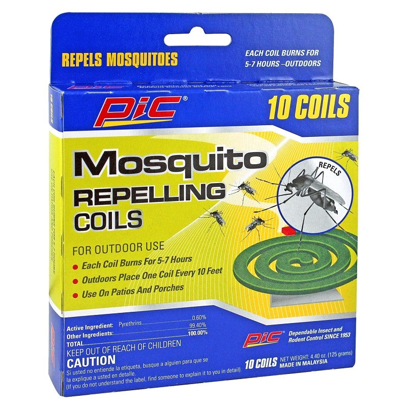 Pic C-10-12 Mosquito Repelling Coil, Includes: (8) Mosquito Coils