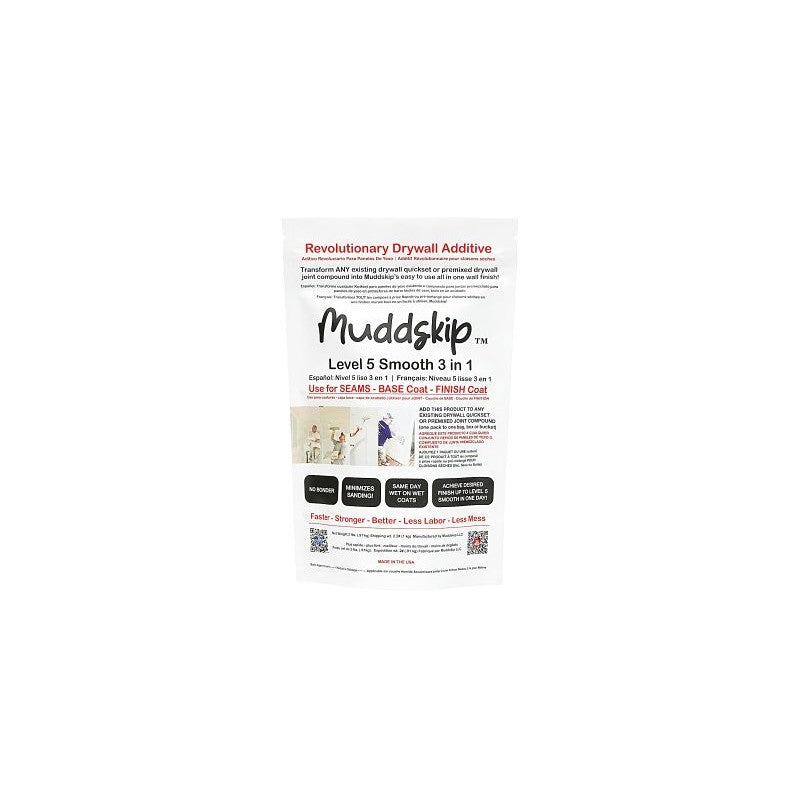 Muddskip Level 5 MSSM2662 3-in-1 Smooth Drywall Additive, 2 lb Bag