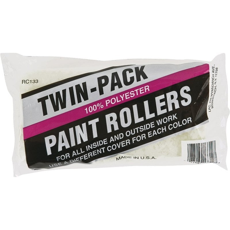 Linzer RC133/26-807 Paint Roller Cover, 3/8 in Thick Nap, 9 in L, Polyester Cover, Yellow