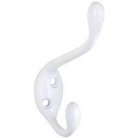 Heavy Duty Upscale Deep Projection Coat And Hat Hook White