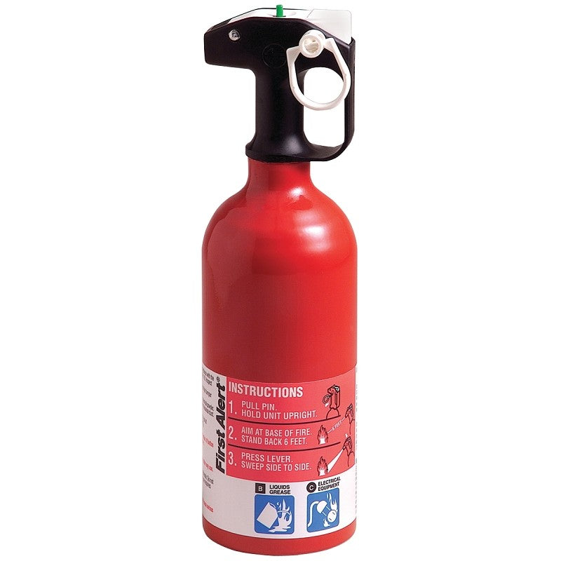 First Alert AUTO5 Fire Extinguisher, 1.4 lb, Sodium Bicarbonate