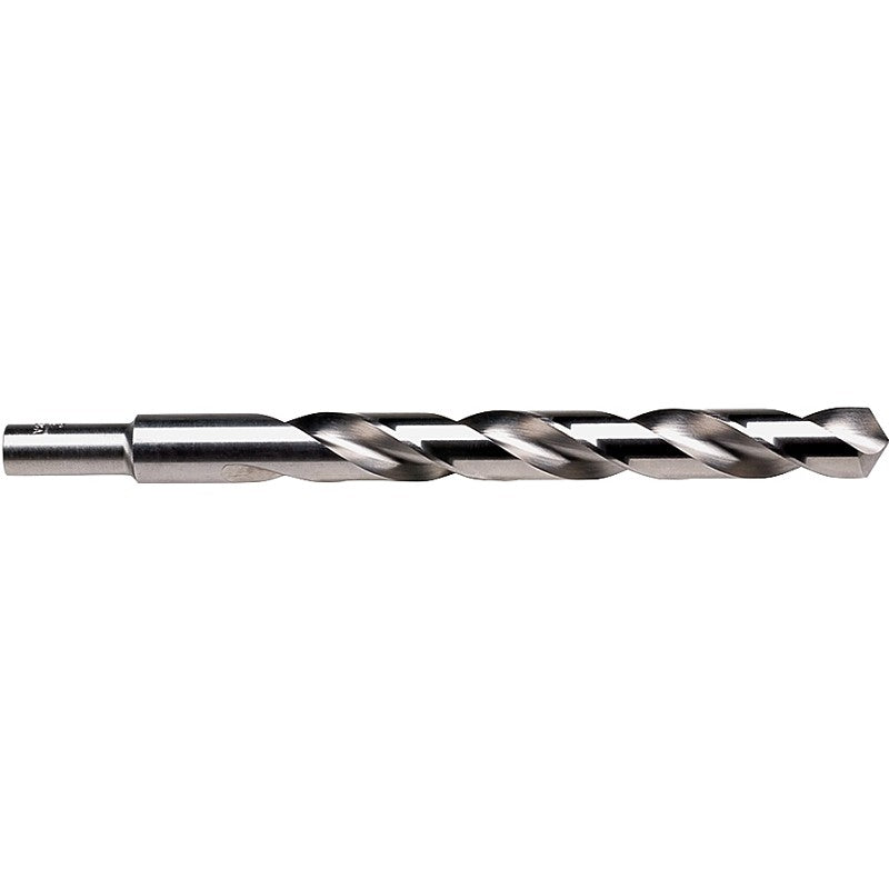 Irwin 73825 Jobber Drill Bit, 25/64 in Dia, 5-1/8 in OAL, Spiral Flute, 2-Flute, 25/64 in Dia Shank, Reduced Shank