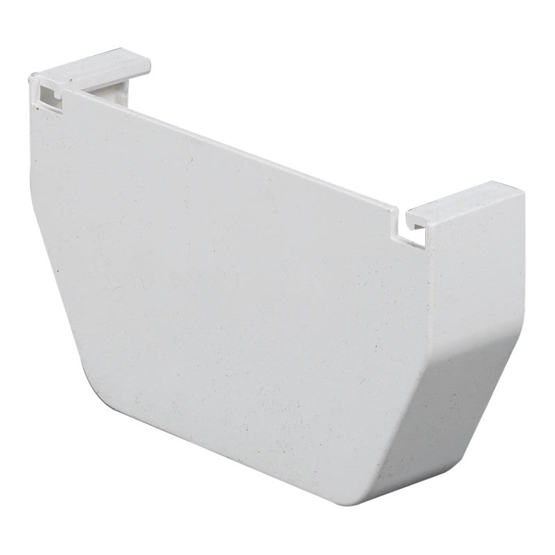 Amerimax T0511 Contemporary Gutter End Cap, 5 in L, Vinyl, White