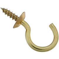 Cup Hooks 1-1/4 Inch Solid Brass 2 Pack