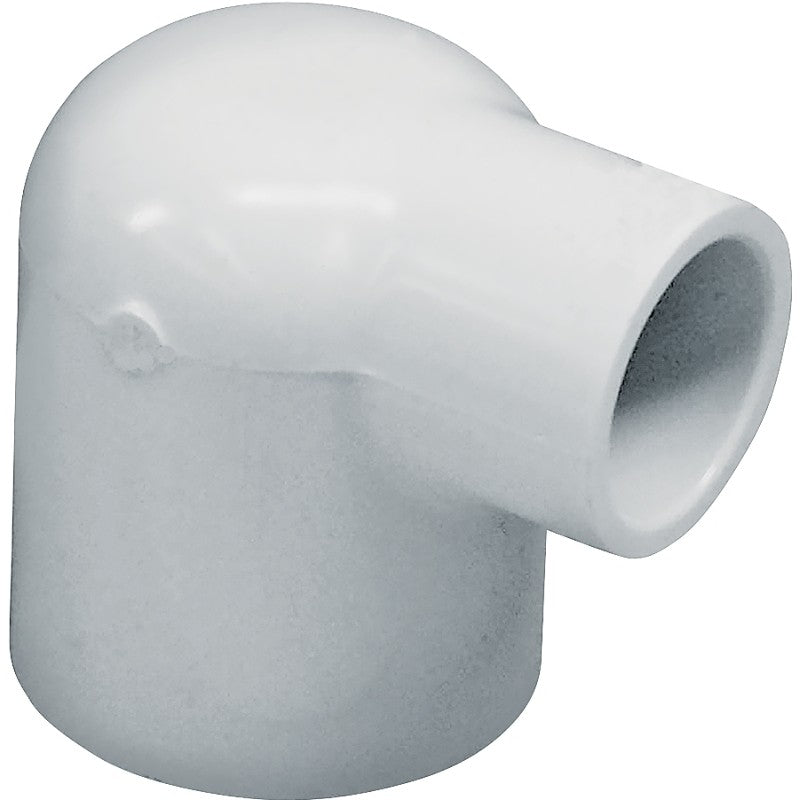 IPEX 435536 Reducing Pipe Elbow, 1 x 1/2 in, Slip x Slip, 90 deg Angle, PVC, White, SCH 40 Schedule