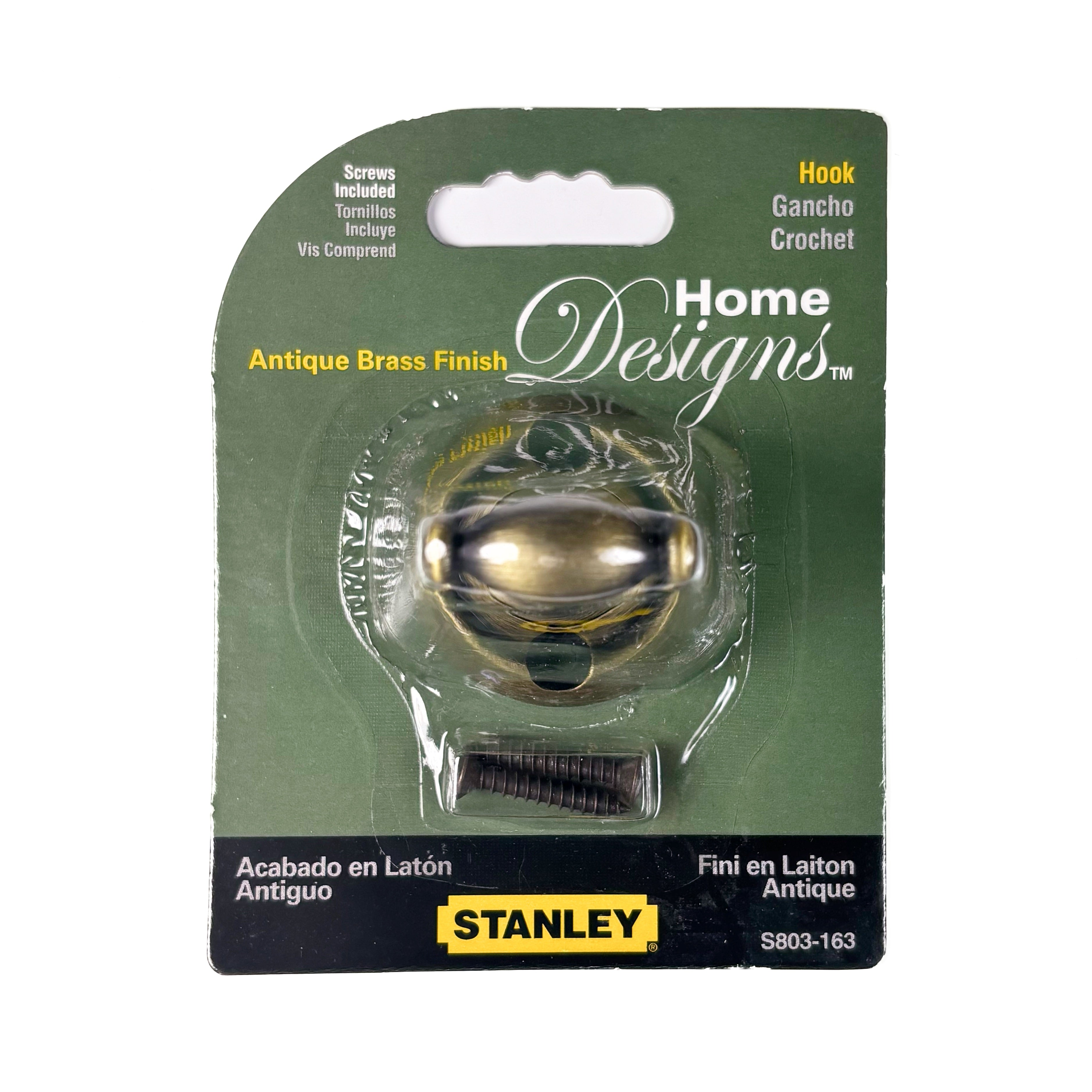 Franklin Straight Single Robe Hook 2 Inch Antique Brass (POS)