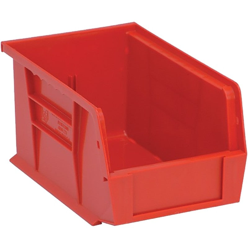 Quantum Storage Systems Ultra RQUS210RD-UPC Ultra Stack and Hang Bin, 15 lb, Polypropylene, Red, 5-3/8 in L, 4-1/8 in W