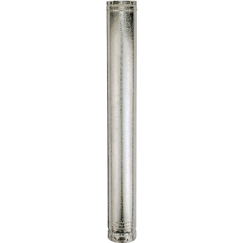 AmeriVent 6E4 Type B Gas Vent Pipe, 6 in OD, 4 ft L, Aluminum/Galvanized Steel (Pack of 6)