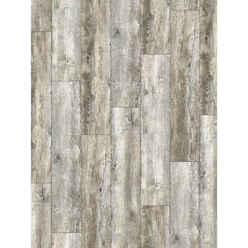 ProSelect Design ProFloor PF803 Flooring Plank, 48 in L, 7 in W, Stone Plastic Composite/Vinyl, Weathered Gray