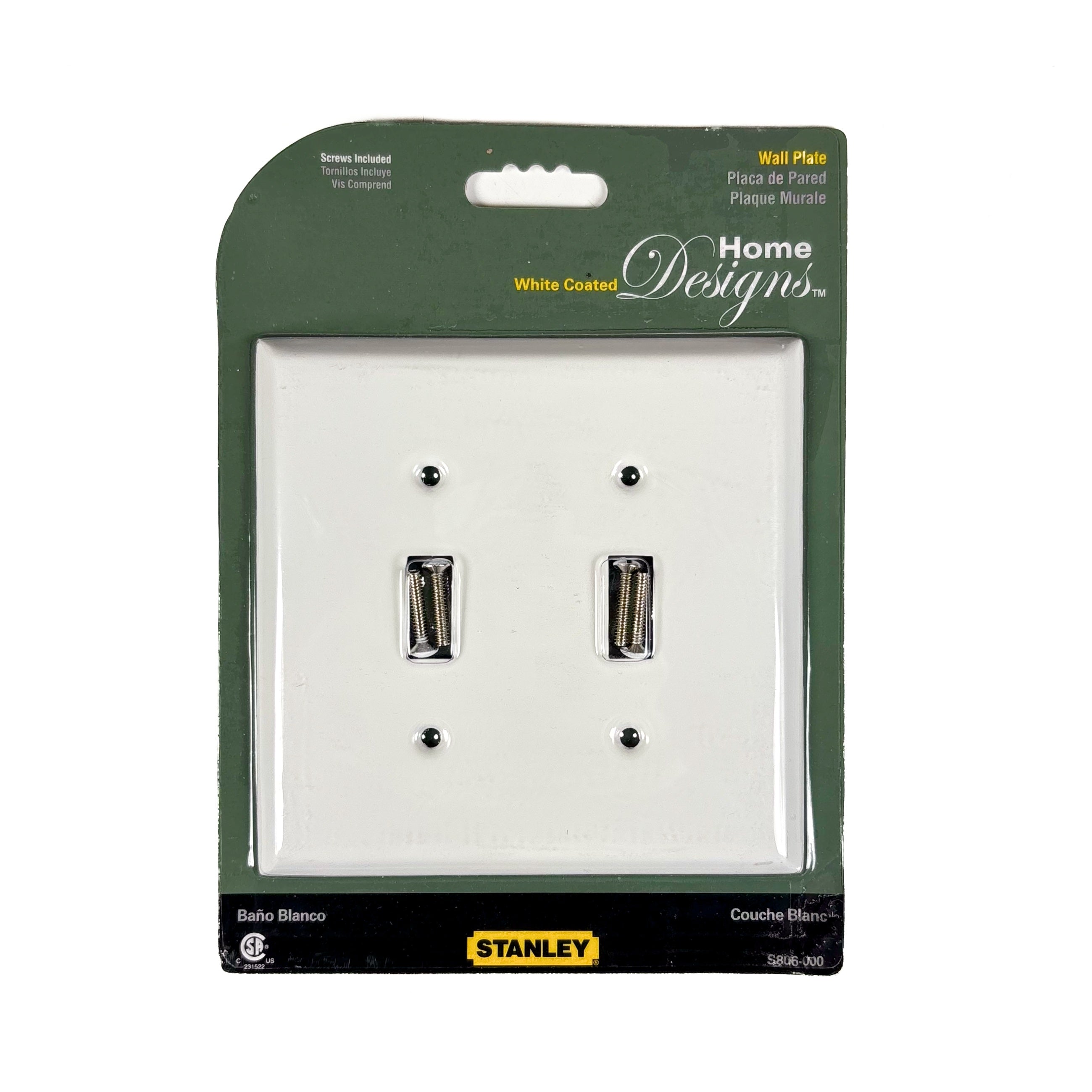 Basic Double Switch Wall Plate White