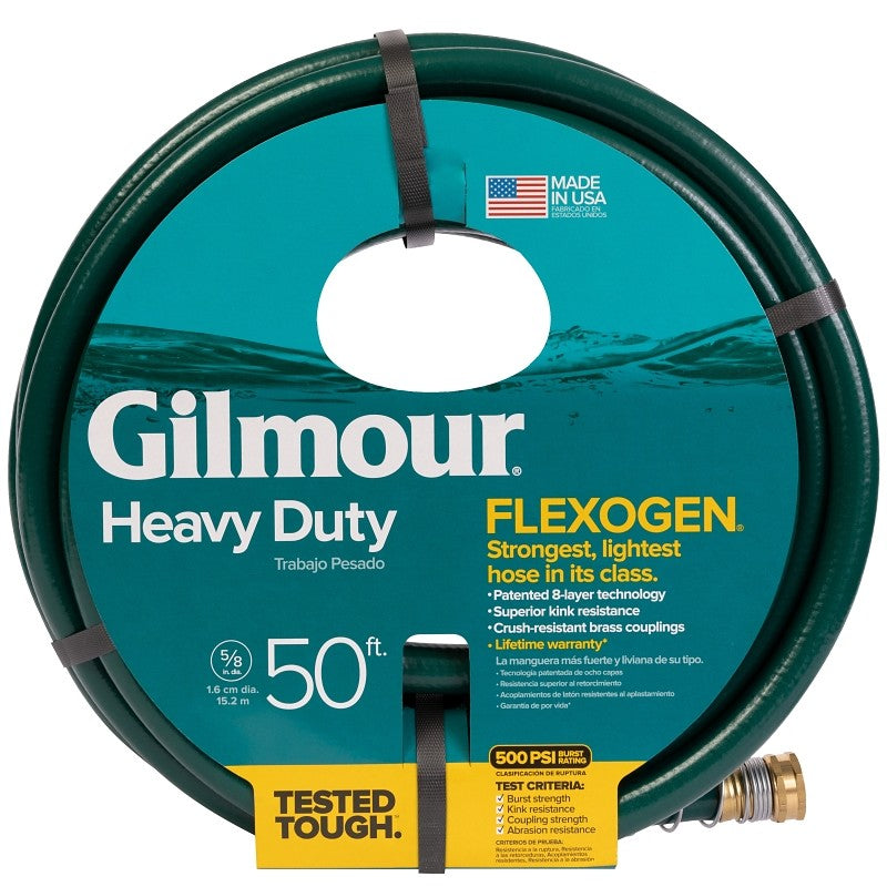 Gilmour 864501-1001 Garden Hose, 5/8 in, 50 ft L, Green