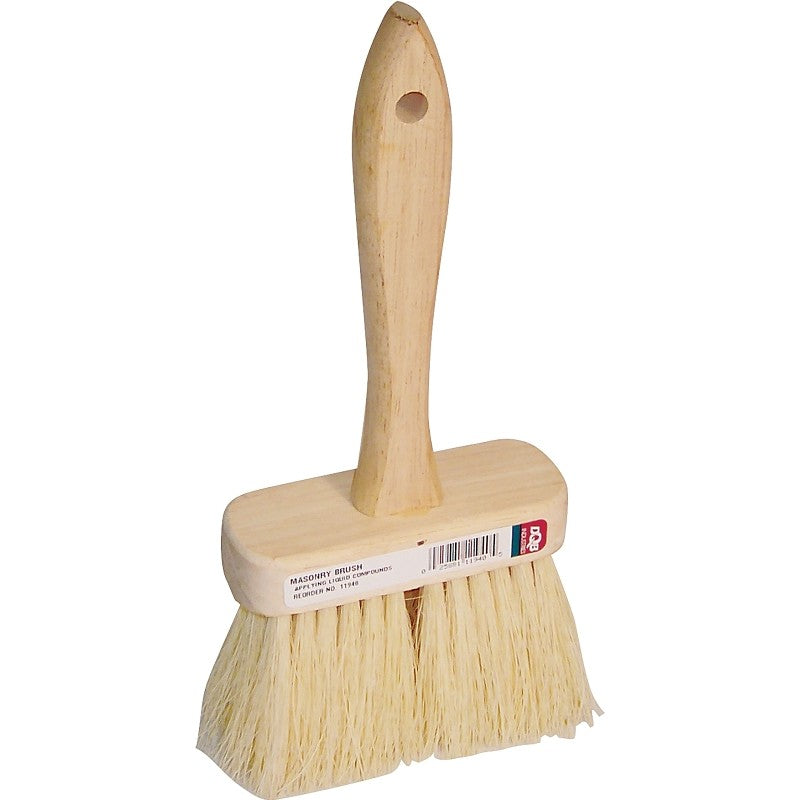 DQB E-Z Fit Series 11940 Masonry Brush, 4-3/4 in L Brush, Tampico Bristle, White Bristle