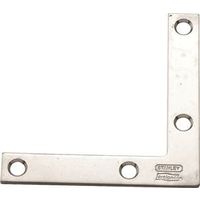 Flat Corner Braces 3 By 1/2 Inch Stainless Steel 2 Pack