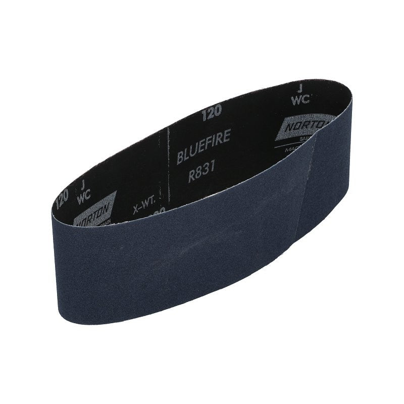 Norton ProSand R811/R816/R831 Series 07660768231 Portable Abrasive Belt, 3 in W, 24 in L, 120 Grit, Medium