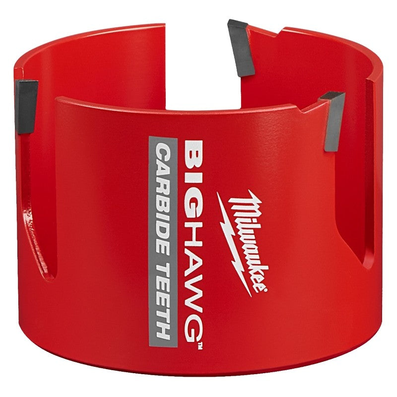 Milwaukee Big Hawg 49-56-9240 Hole Saw, 3-5/8 in Dia, 2.34 in D Cutting, 5/8-18 Arbor, 3 TPI, Carbide Cutting Edge