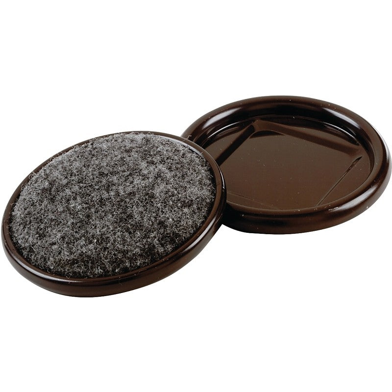 Shepherd Hardware 9091 Caster Cup, Round, 2 in Dimensions, Brown, 4/PK (Pack of 6)