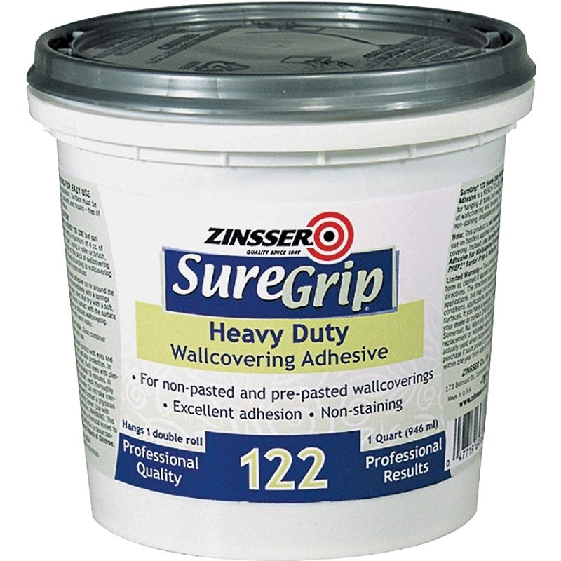 Zinsser 69384 Wallcovering Adhesive Clear, Clear, 1 qt