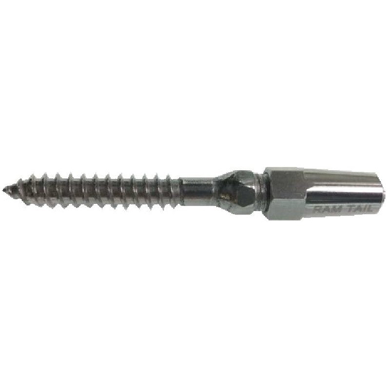Ram Tail RT LJ-01 Lag Jaw, Fixed End, Stainless Steel, For: 3 mm Wire Rope