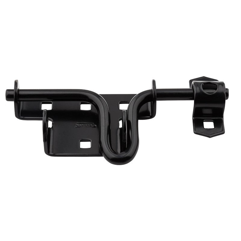 National Hardware N109-027 Sliding Bolt Door and Gate Latch, 7 in L, 7/8 in W, Steel, Black