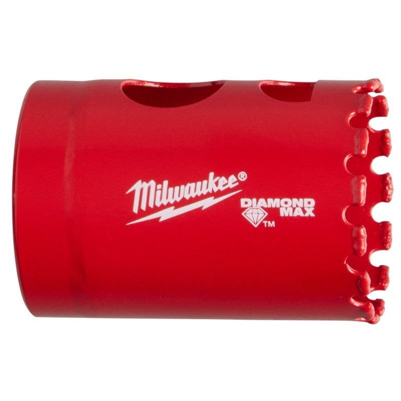 Milwaukee Diamond Plus 49-56-5620 Hole Saw, 1-1/4 in Dia, 1-1/2 in D Cutting, 5/8-18 Arbor, 4 TPI