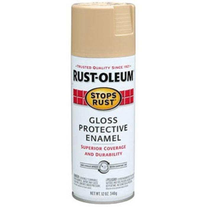 Rust-Oleum 7771830 Rust Preventative Spray Paint, Gloss, Sand, 12 oz, Can