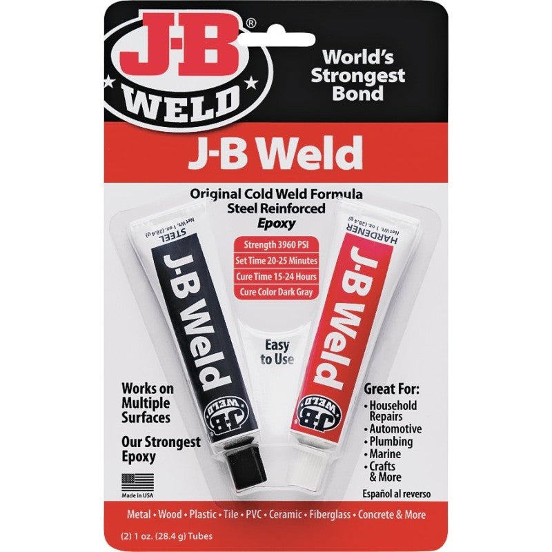 J-B Weld 8265S Cold Weld Epoxy, Dark Gray, Solid, 2 oz Tube