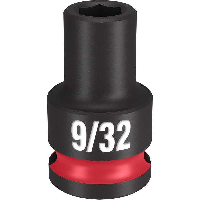 Milwaukee SHOCKWAVE Impact Duty Series 49-66-6101 Shallow Impact Socket, 9/32 in Socket, 3/8 in Drive, Square Drive