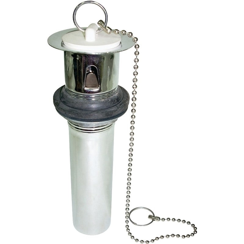 ProSource TW0914 Lavatory Plug, Pull-Out, Chrome