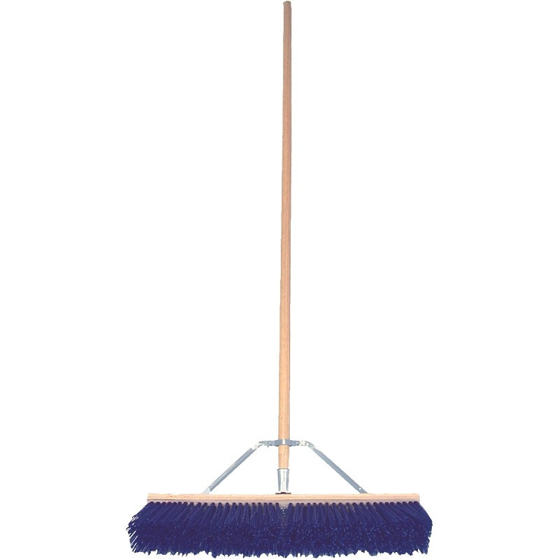 Birdwell 6024-4 Street/Barn Broom, 4-1/2 in L Trim, Polypropylene Bristle, Hardwood Handle