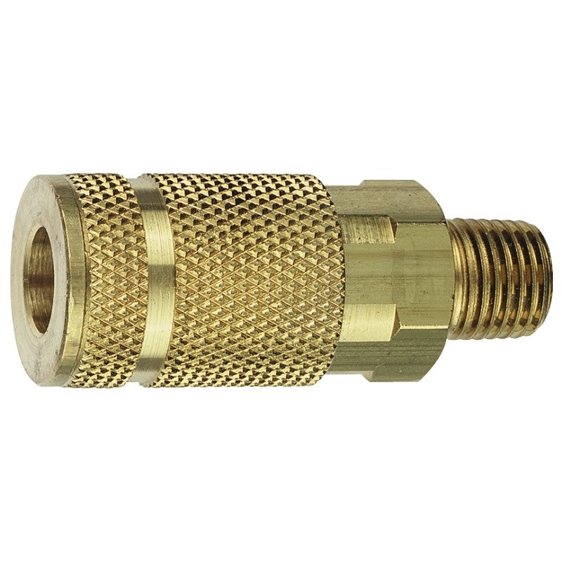Tru-Flate 13-325 Coupler, A-Style, 1/4 in, MNPT, Brass