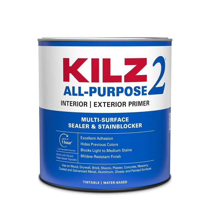 Kilz 20002 Exterior Primer, White, 1 qt