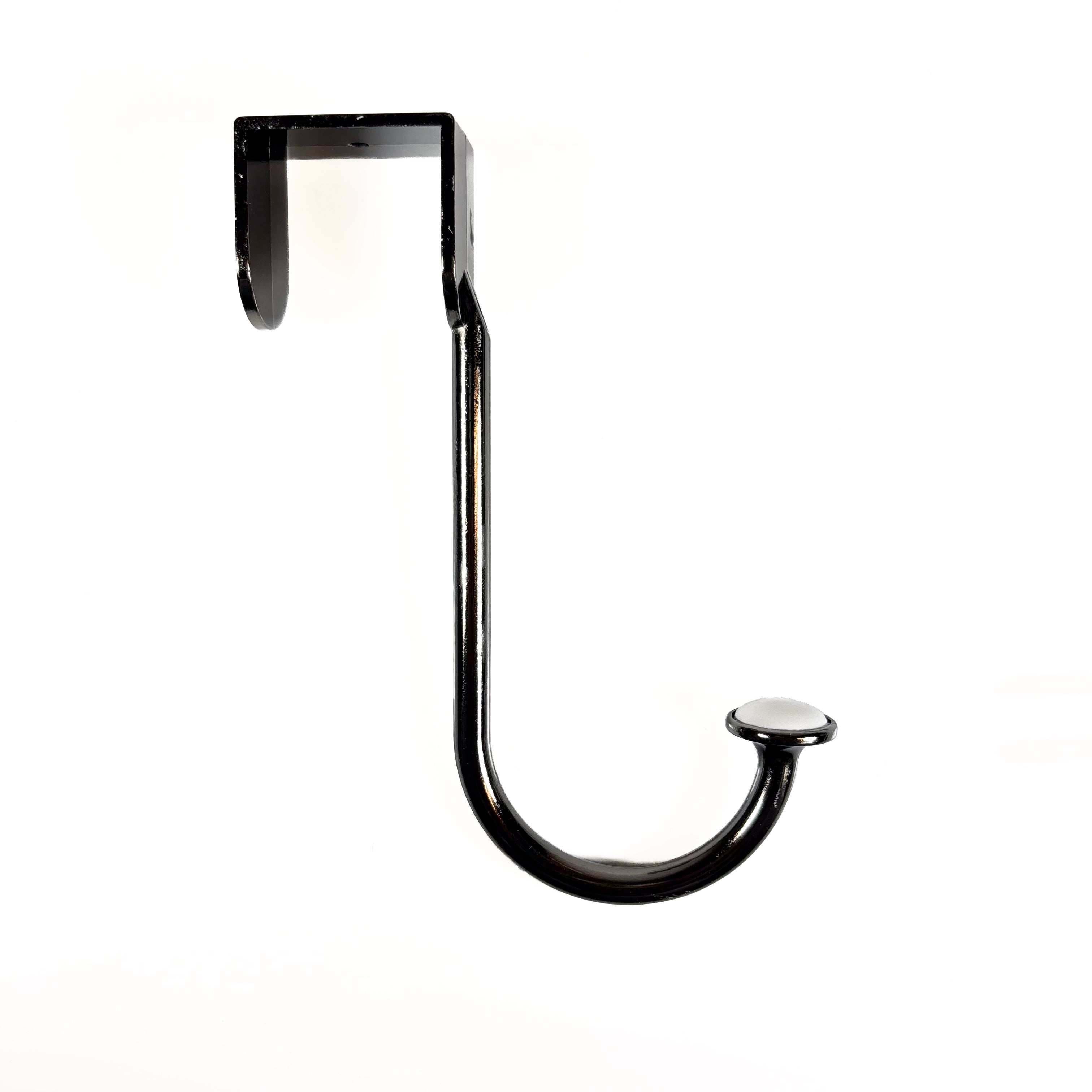 Metal Over The Door Hook Holder Pewter With Porcelain Accent