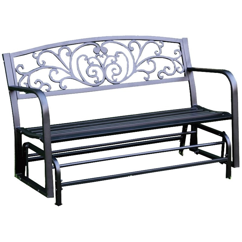 Seasonal Trends XG239 Glider Bench, 50 in W, 23-1/2 in D, 37-1/2 in H, 2 Person Seating, Steel Frame